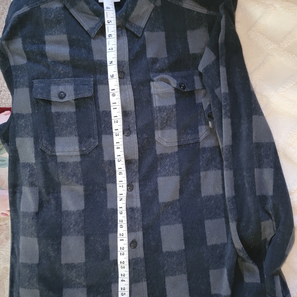 Columbia Men's Black and Gray Plaid Shirt Jacket